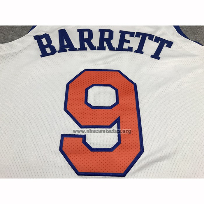 Camiseta New York Knicks RJ Barrett NO 9 Association 2019-20 Blanco